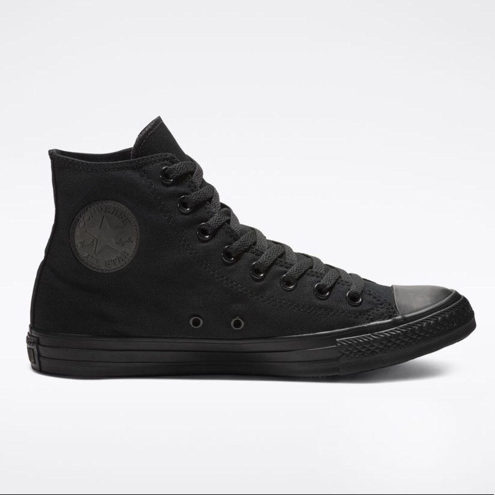 all black high top converse